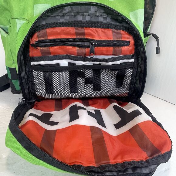 Minecraft Backpack Mojang JINX Green Black School Bag Kids Youth - Picture 2 of 9